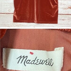 Madewell Burnt orange mockneck tee in sz S
